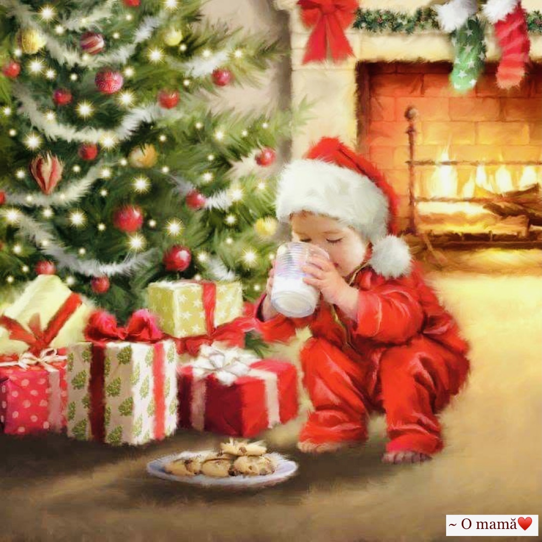 Un înger de copil, se bucură de Crăciun!